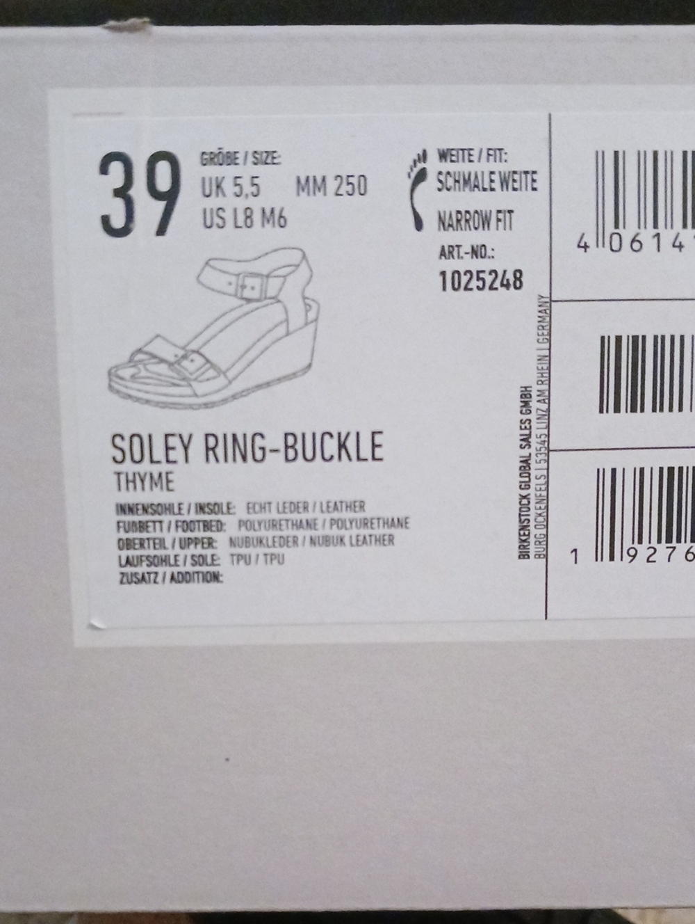 Birkenstock Papillion Soley Wedge Sandal, Size 39, NIB - Picture 4 of 4